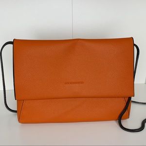 Topshop Orange Foldover Clutch NEW
